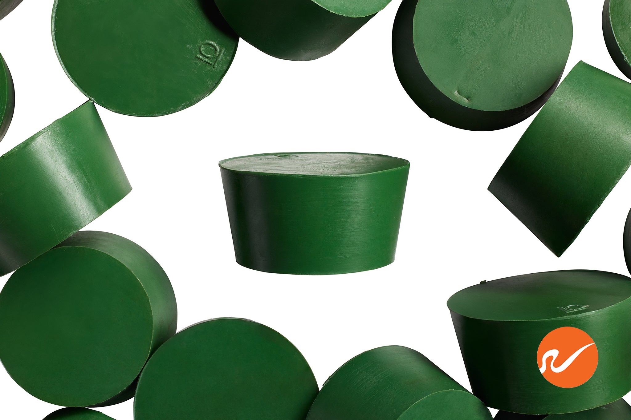 #10 Green Neoprene Rubber Stoppers