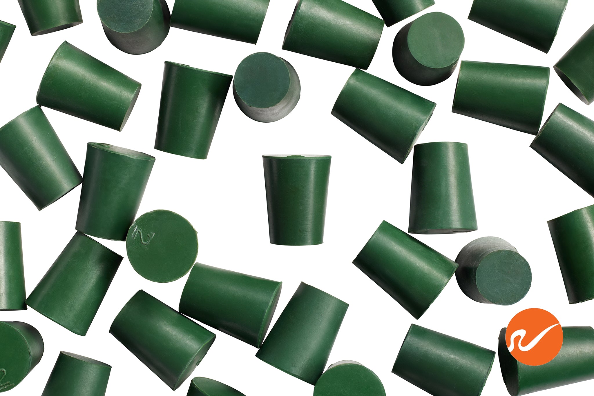 #2 Green Neoprene Rubber Stoppers - WidgetCo