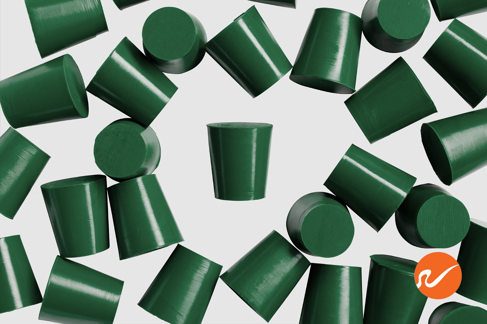#3 Green Neoprene Rubber Stoppers - WidgetCo