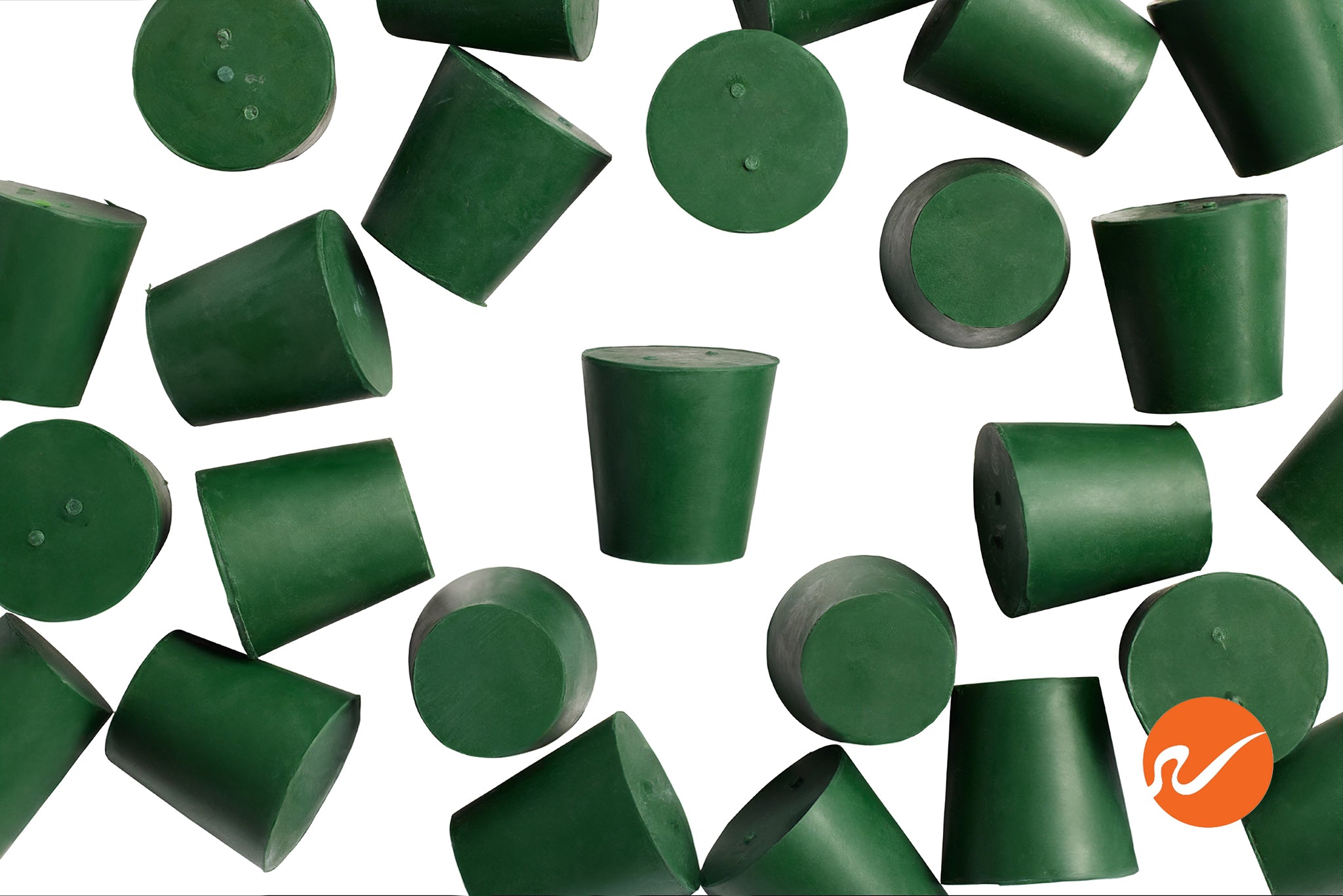 #4 Green Neoprene Rubber Stoppers - WidgetCo