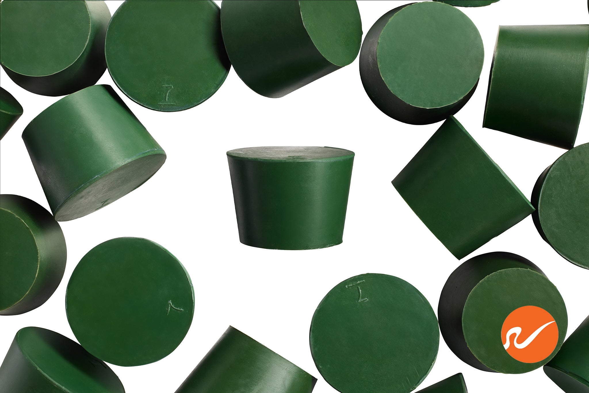 #7 Green Neoprene Rubber Stoppers - WidgetCo