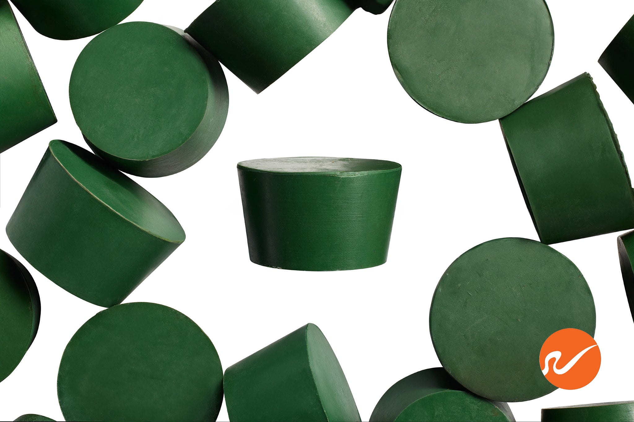 #9 Green Neoprene Rubber Stoppers - WidgetCo