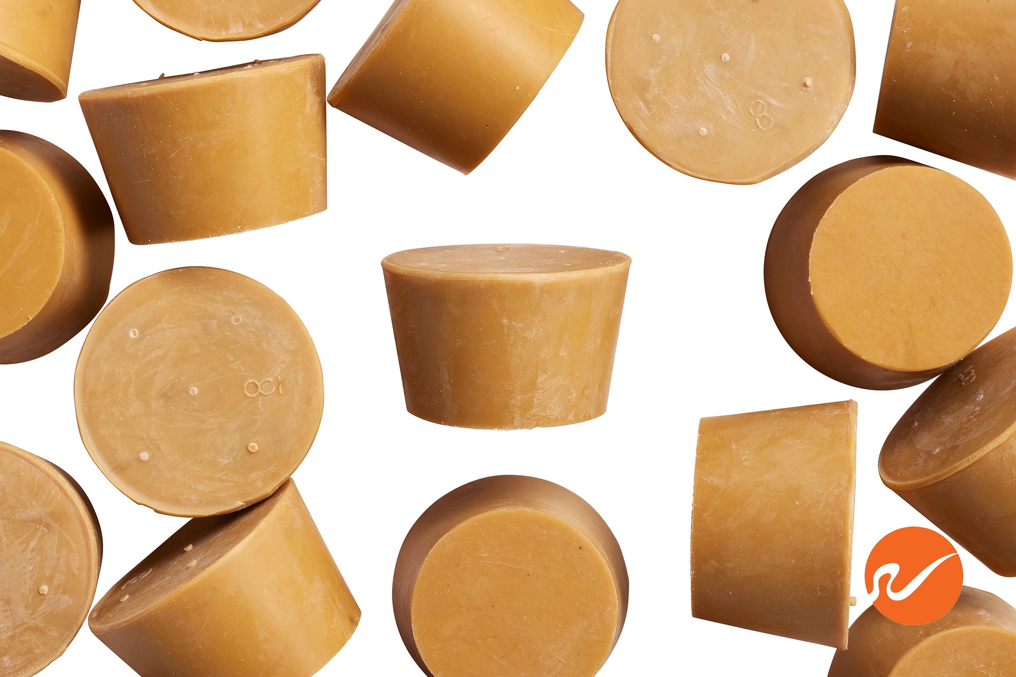 #8 Pure Gum Rubber Stoppers - WidgetCo