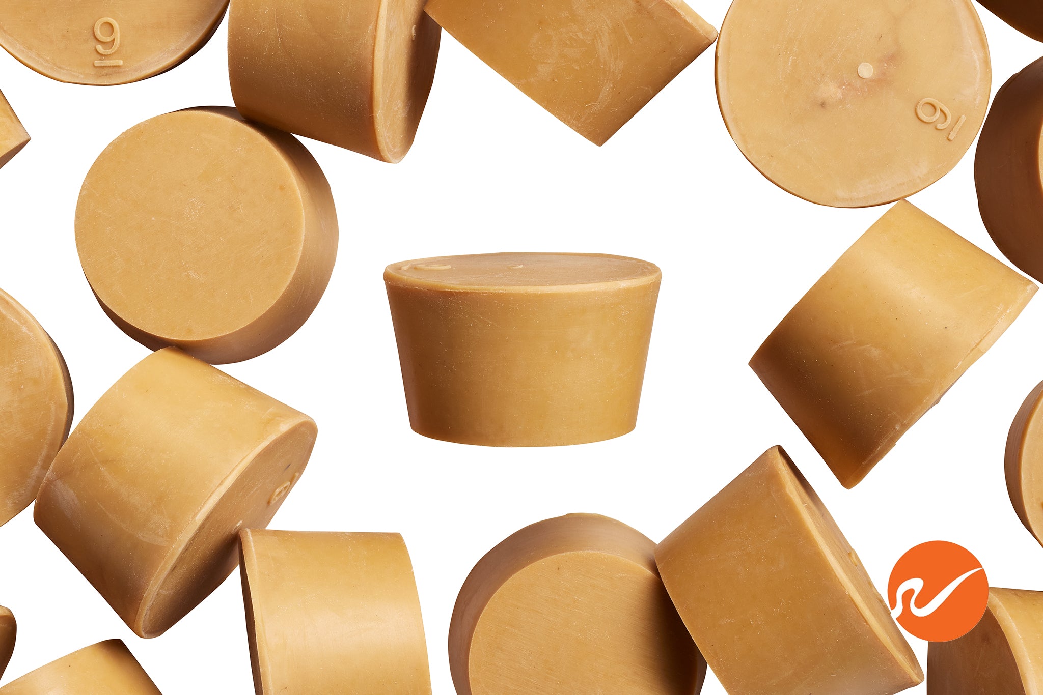 #9 Pure Gum Rubber Stoppers