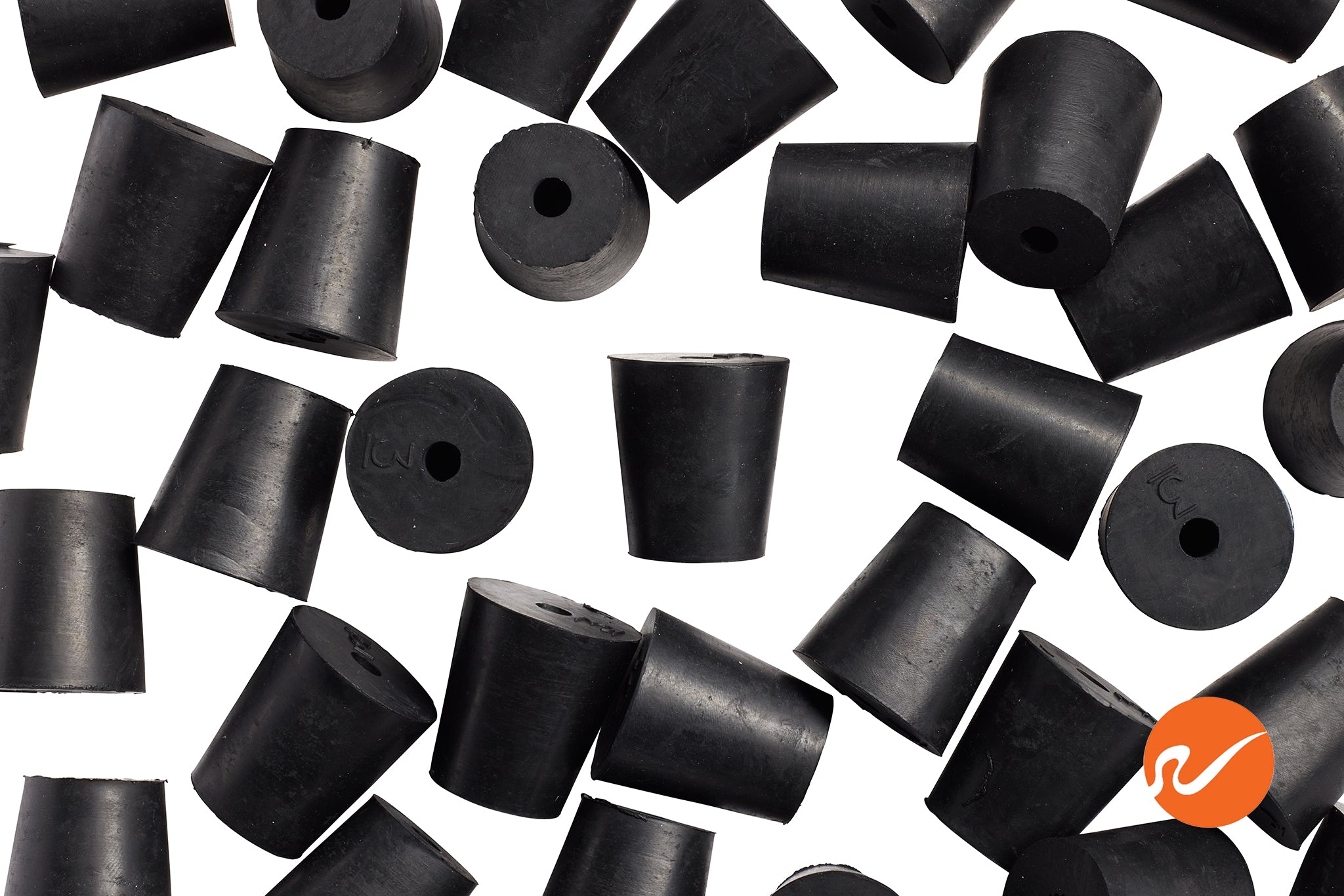 #3 Rubber Stoppers with 1-hole - WidgetCo