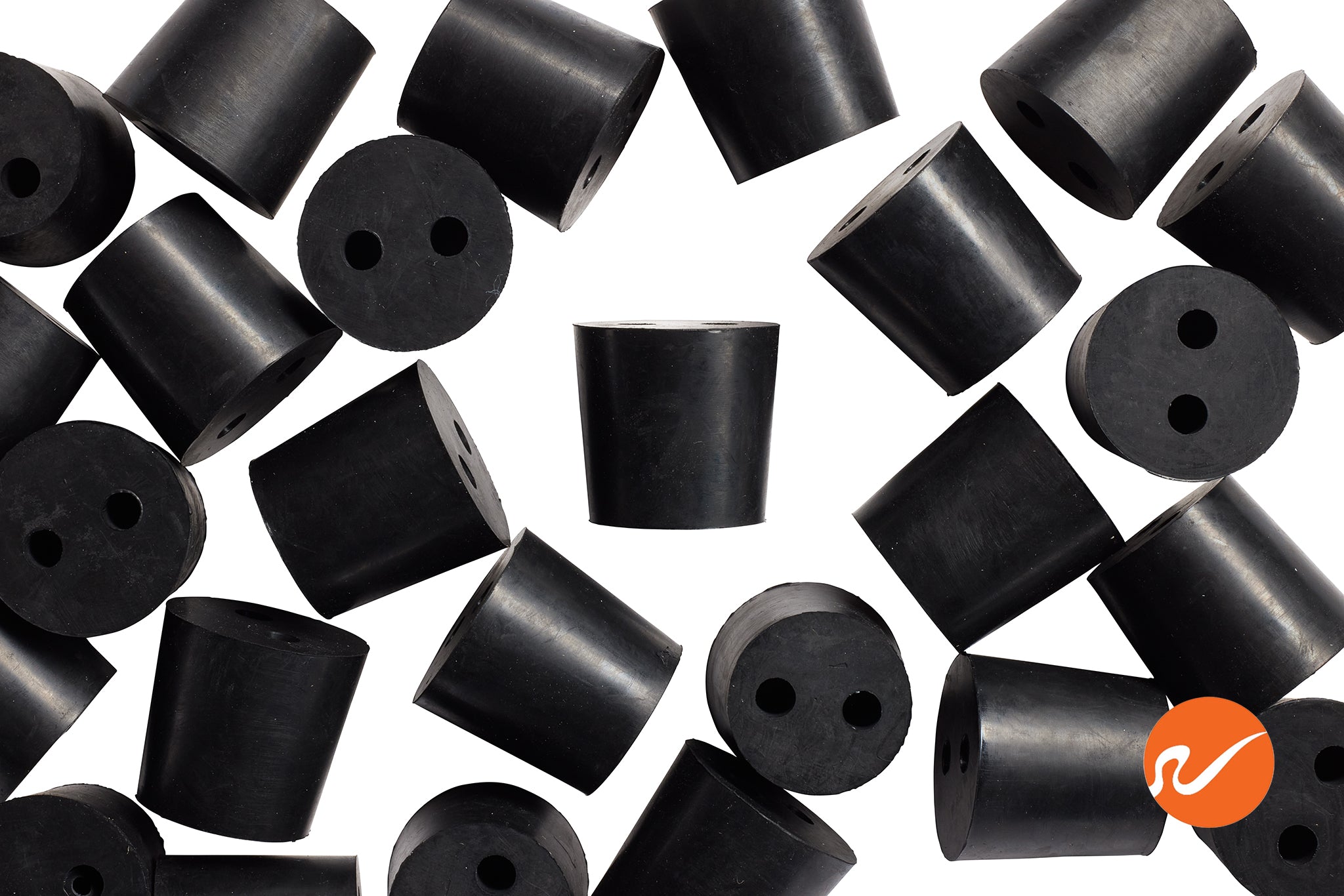 #5 Rubber Stoppers with 2 holes - WidgetCo