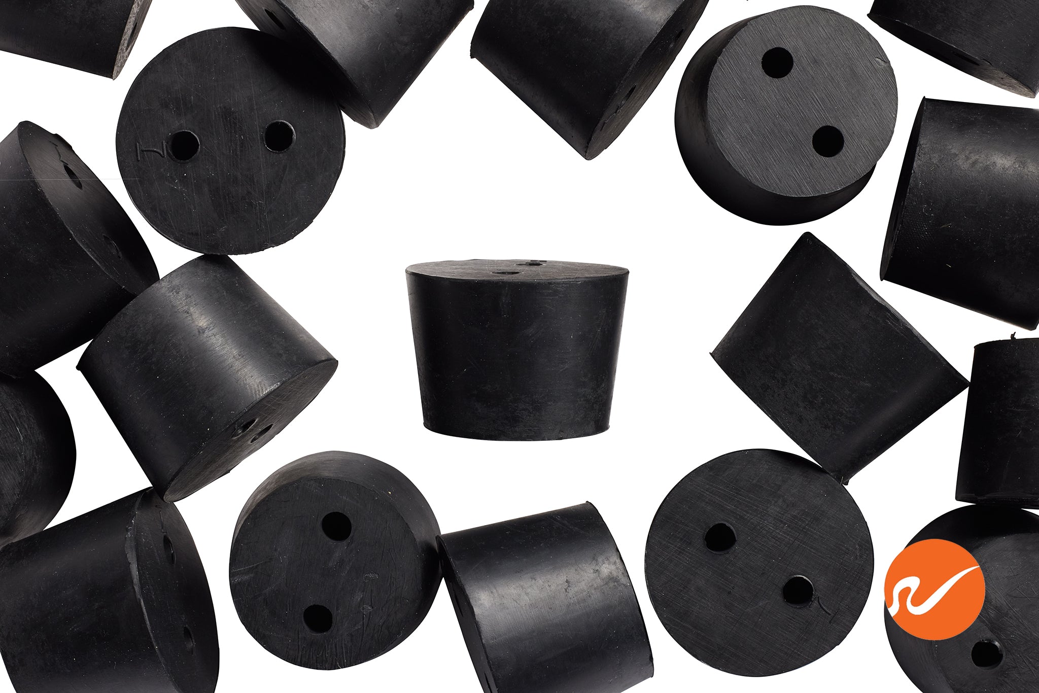 #7 Rubber Stoppers with 2 holes - WidgetCo