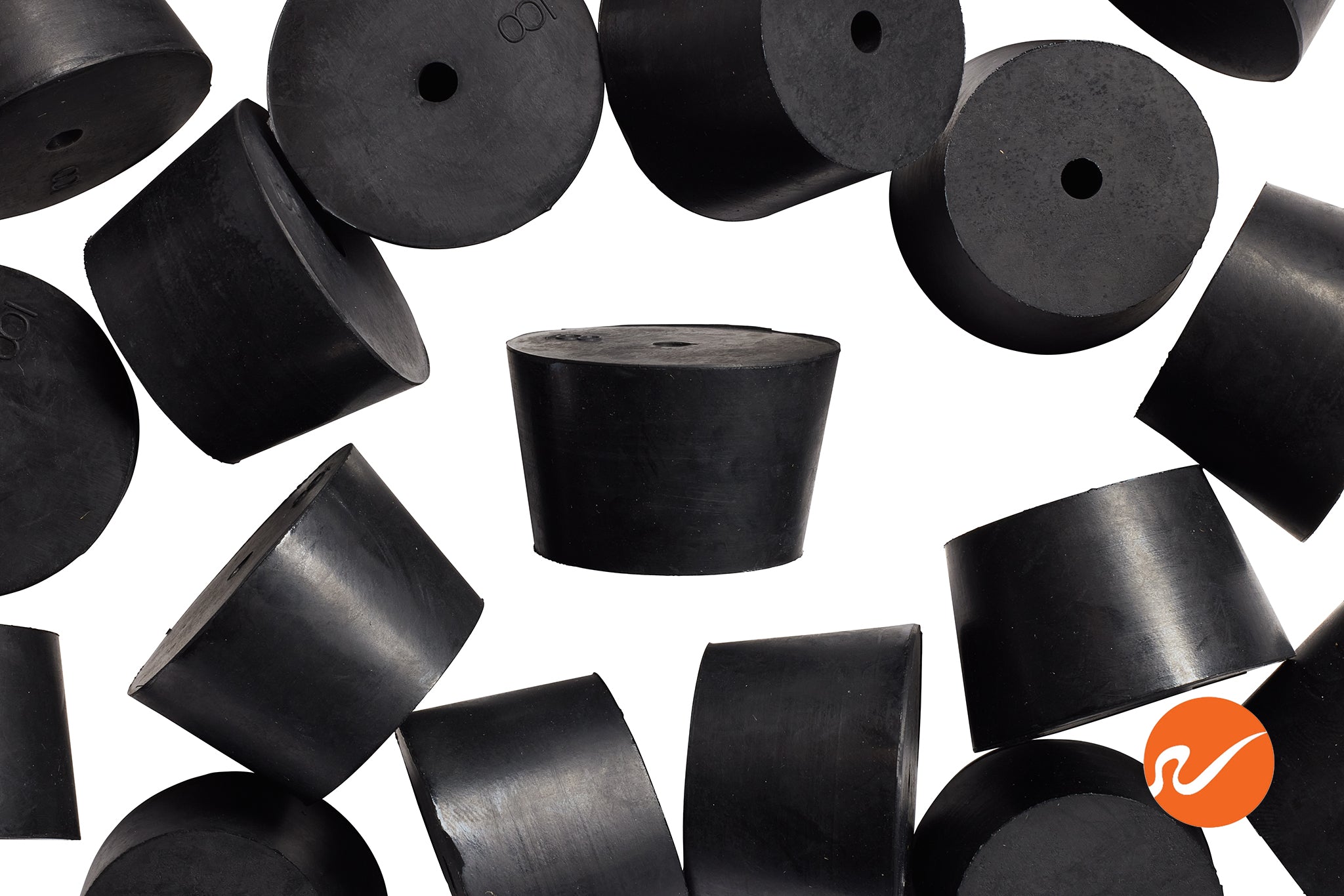 #8 Rubber Stoppers with 1 hole - WidgetCo