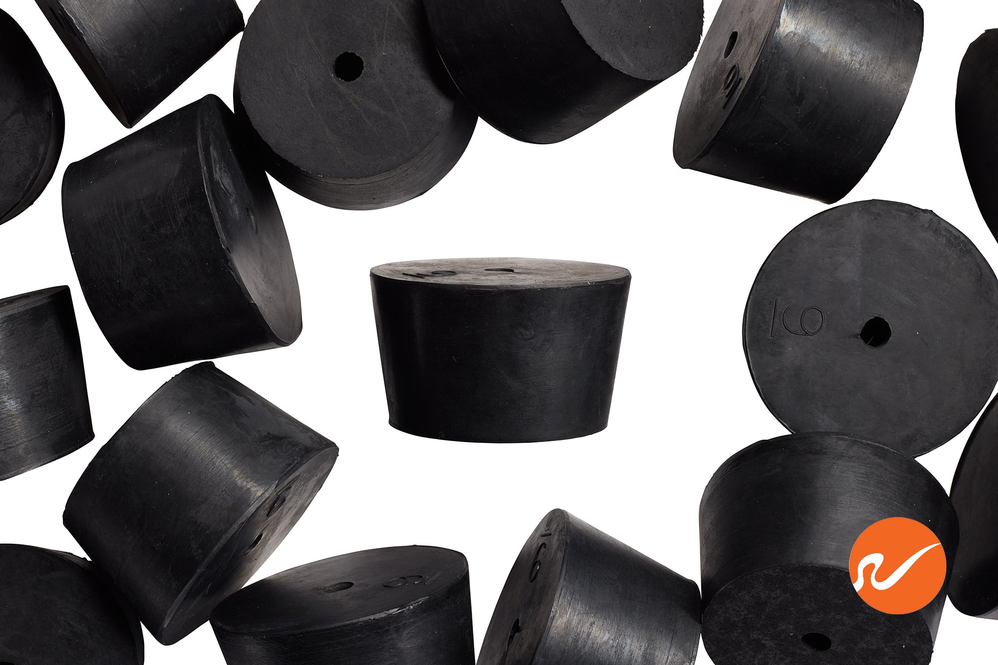 #9 Rubber Stoppers with 1 hole - WidgetCo