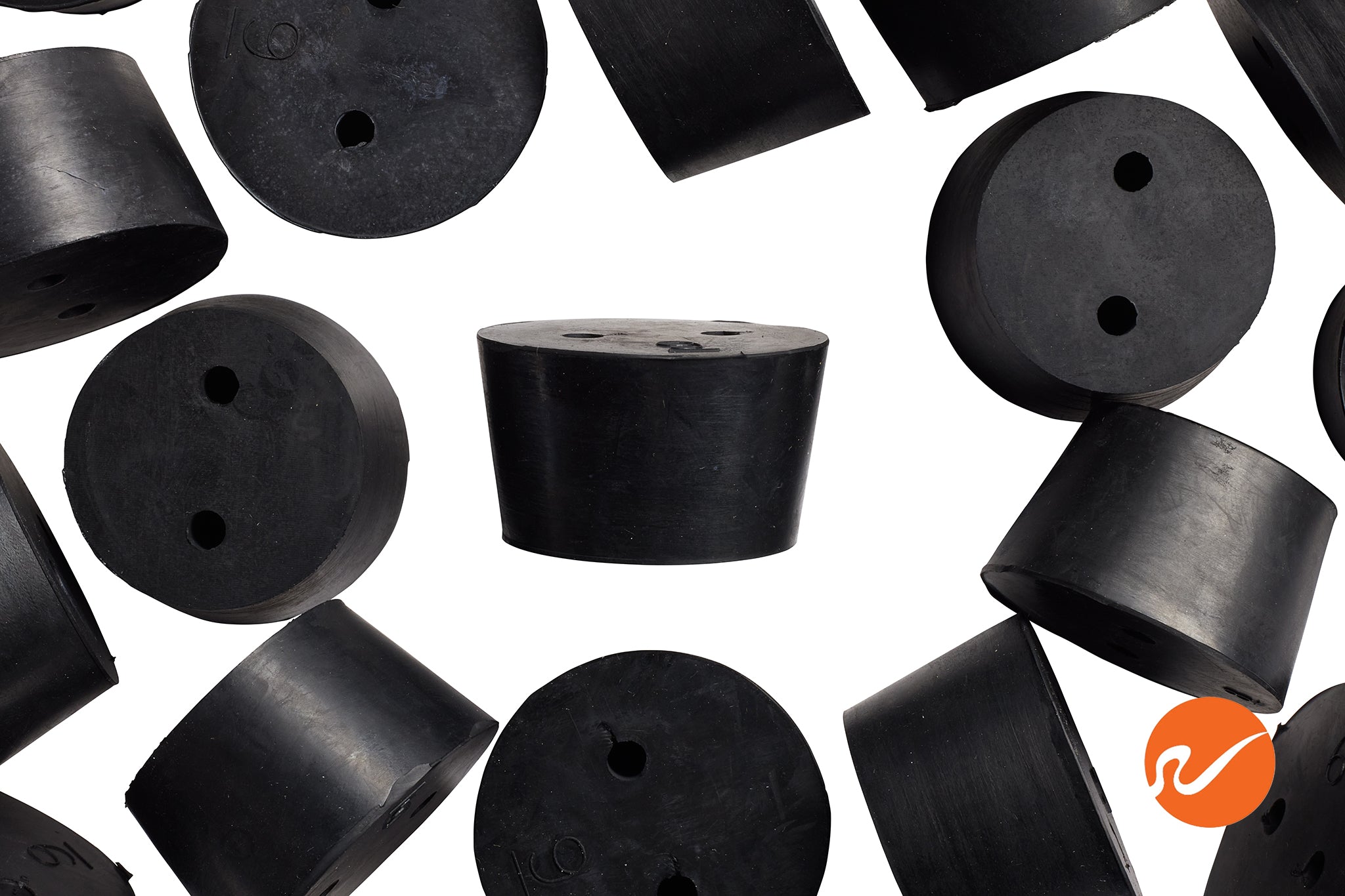 #9 Rubber Stoppers with 2 holes - WidgetCo