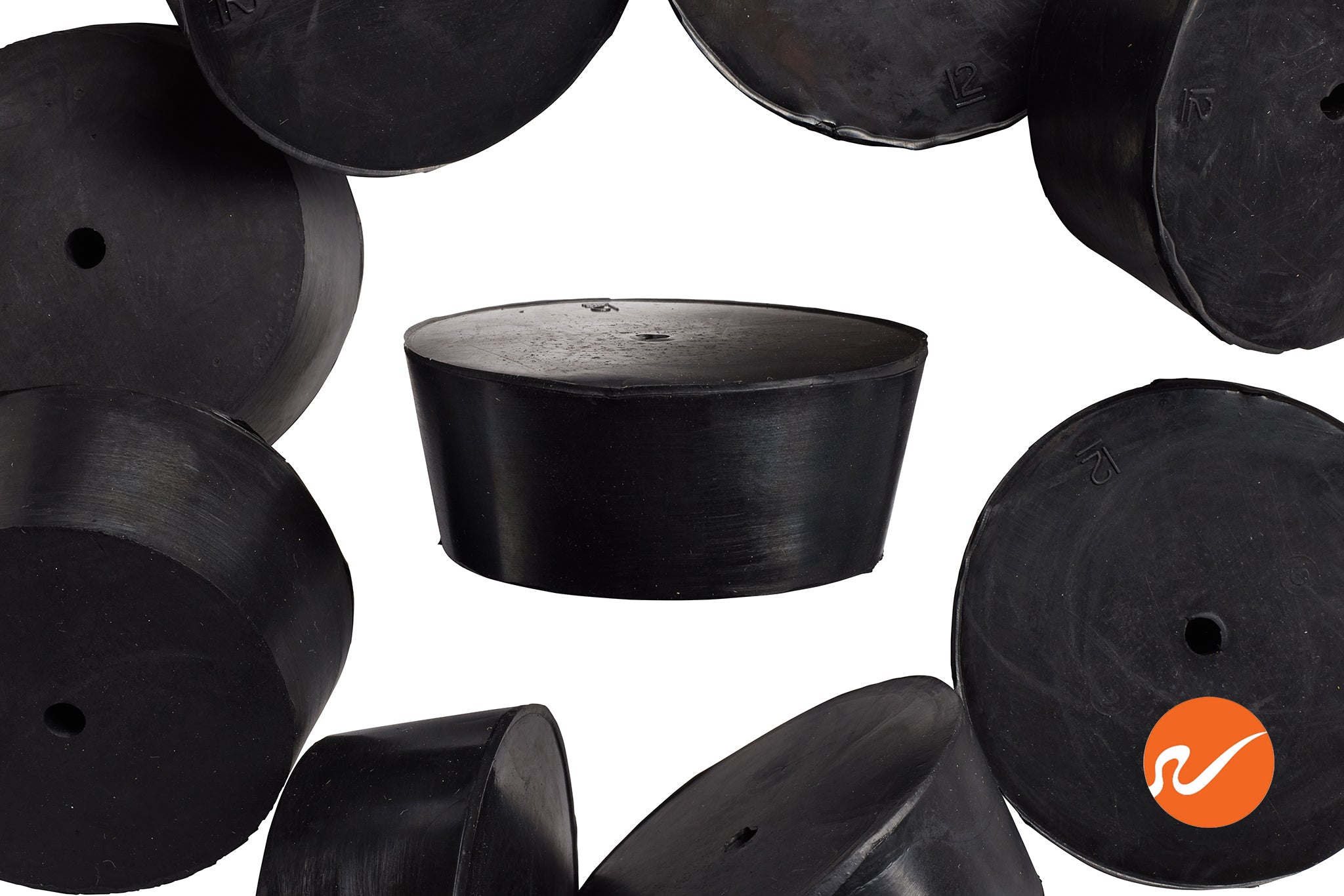 #12 Rubber Stoppers with 1 hole - WidgetCo