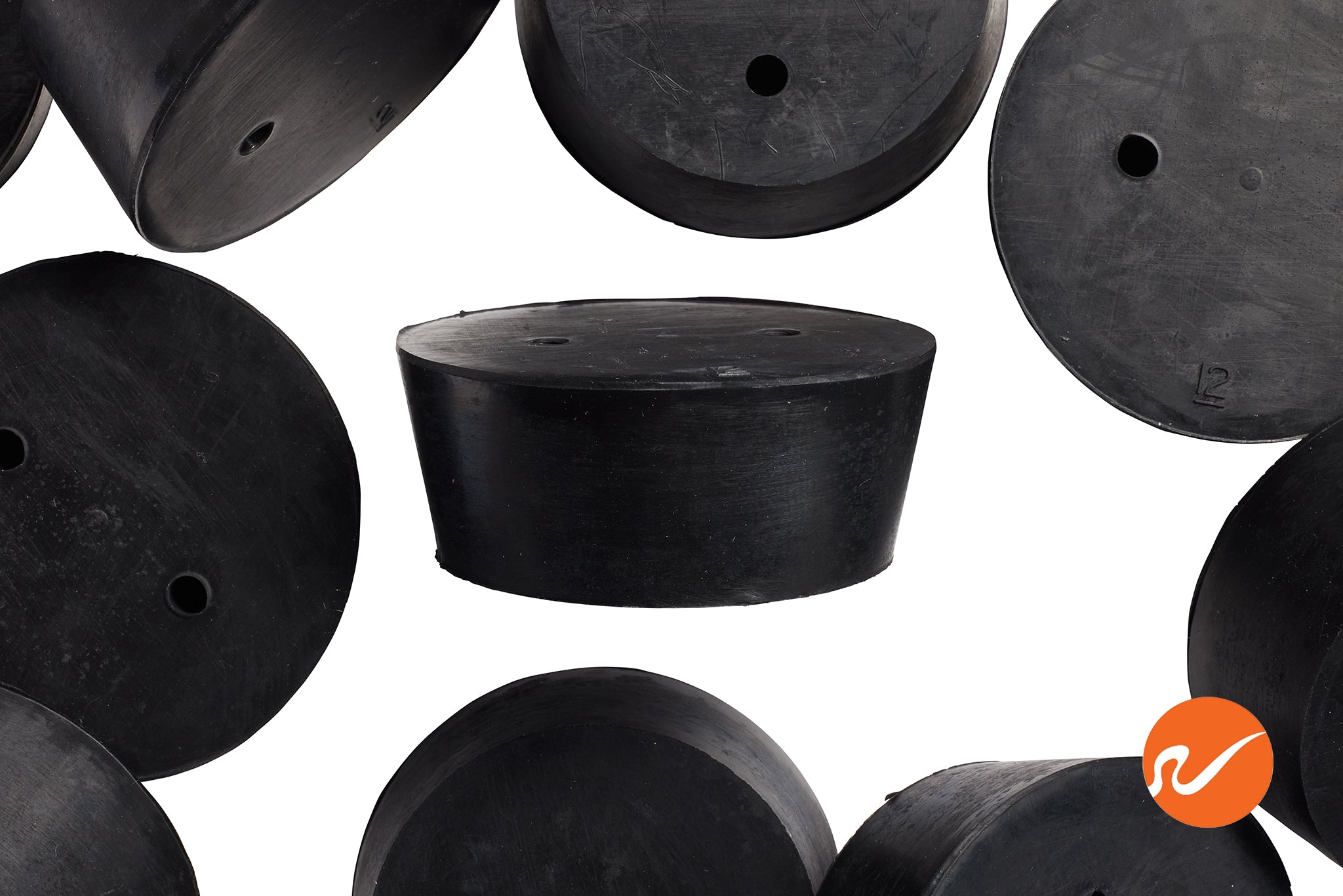 #12 Rubber Stoppers with 2 holes - WidgetCo