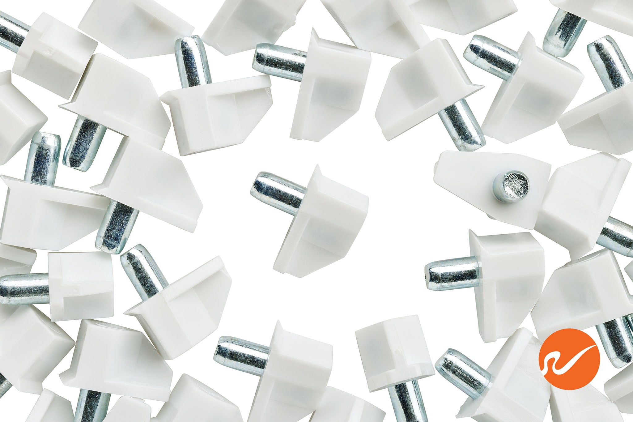 5mm White Plastic Shelf Pins - WidgetCo