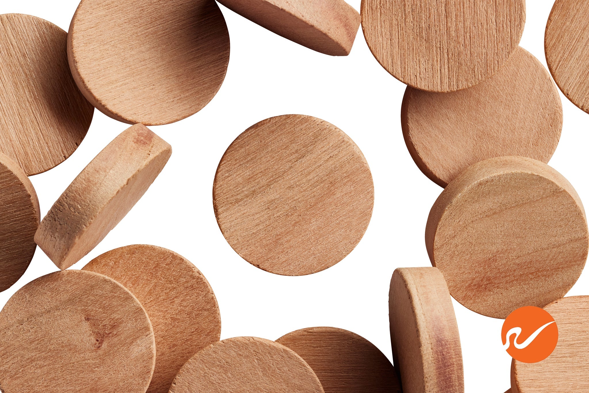 1" Cherry Wood Plugs - Face Grain - WidgetCo