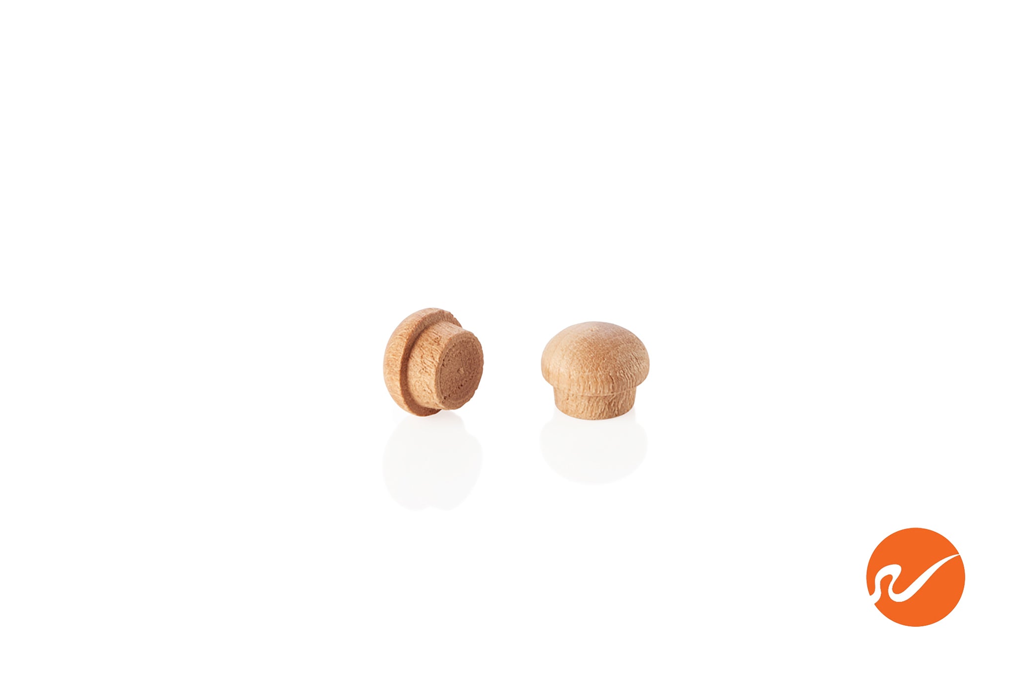 1/4" Cherry Button Top Wood Plugs - WidgetCo