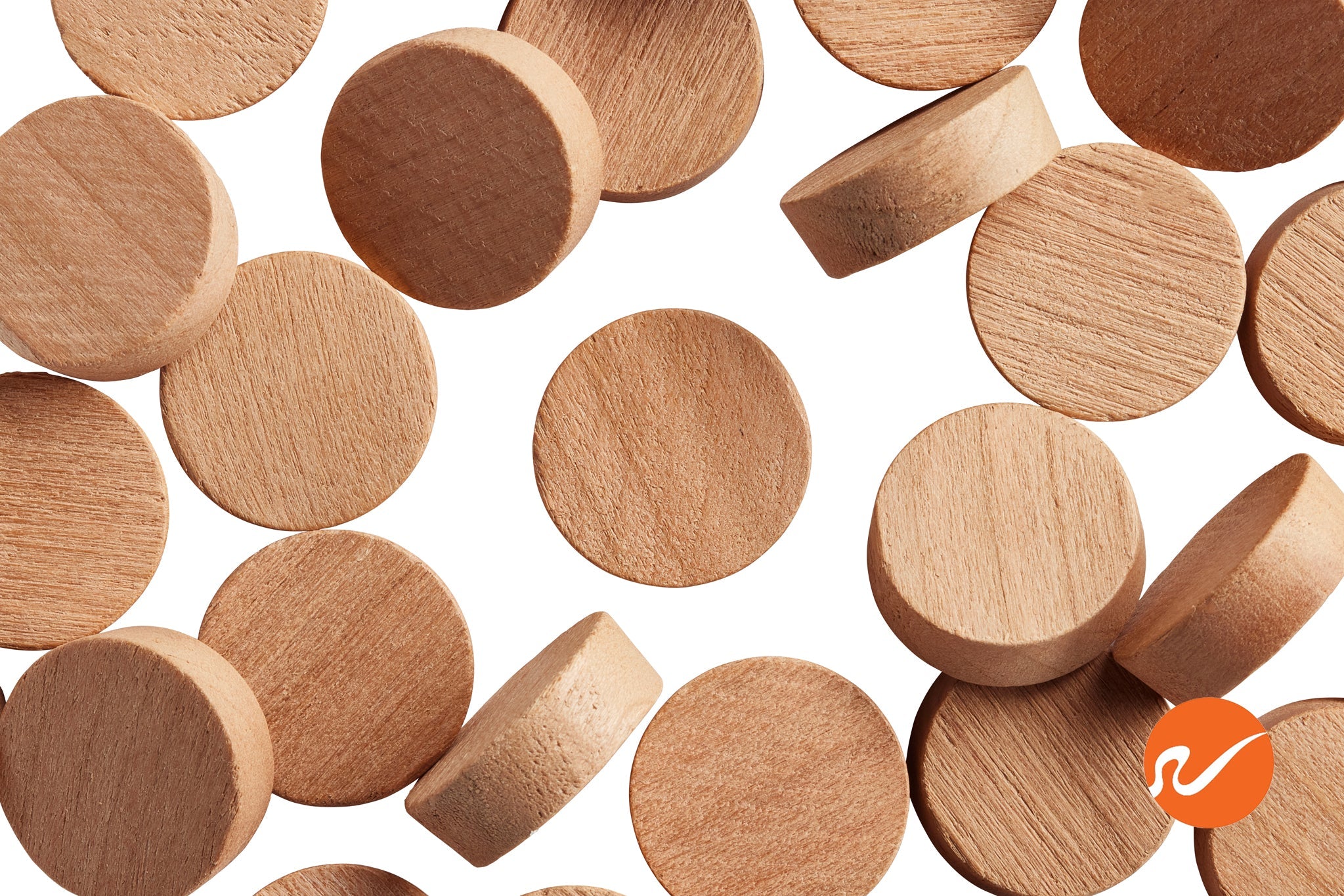 3/4" Cherry Wood Plugs - Face Grain - WidgetCo