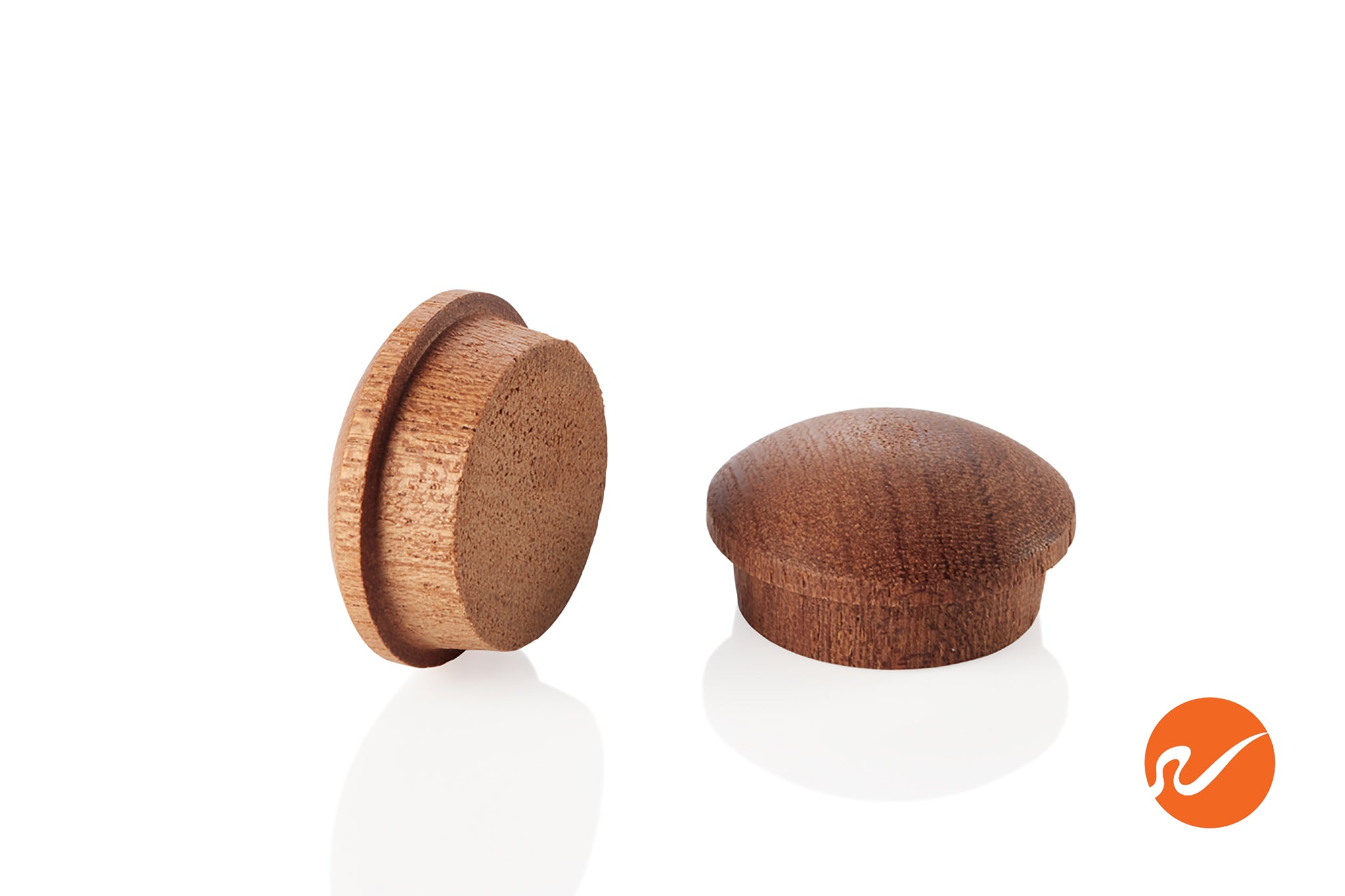 3/4" Mahogany Button Top Wood Plugs - WidgetCo