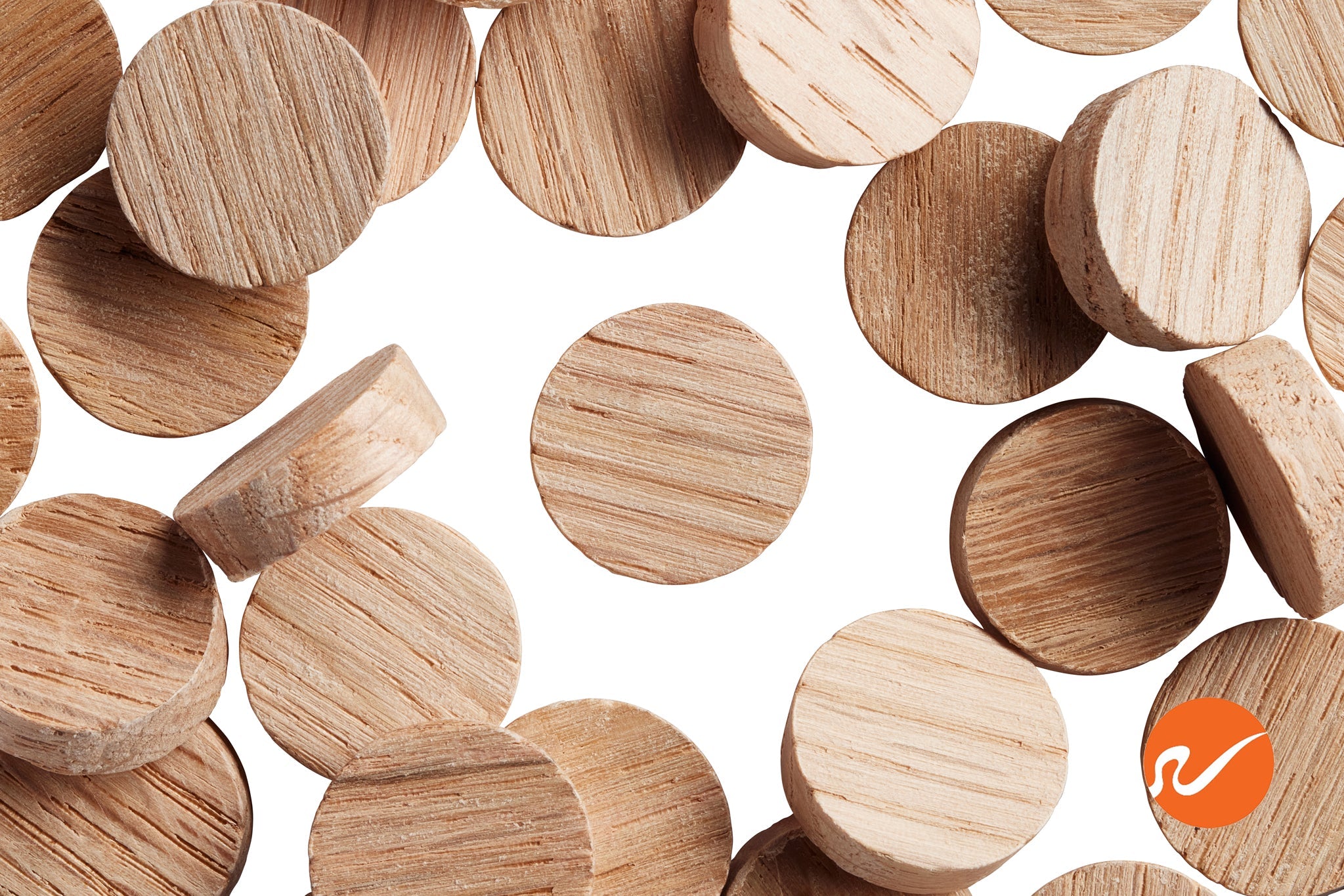 3/4" Oak Wood Plugs - Face Grain - WidgetCo
