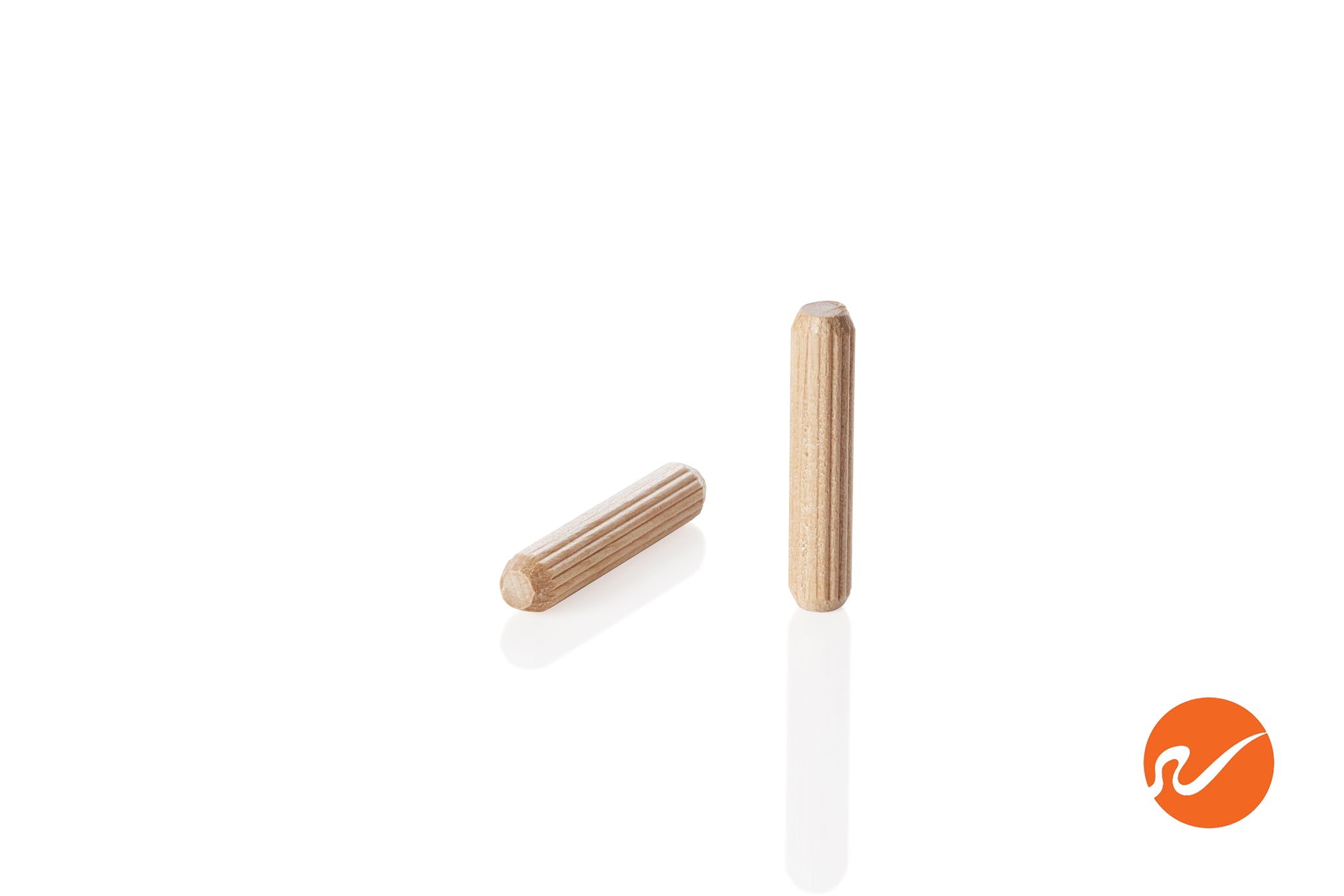 1/4" x 1-1/4" Wood Dowel Pins - Multi-Groove - WidgetCo