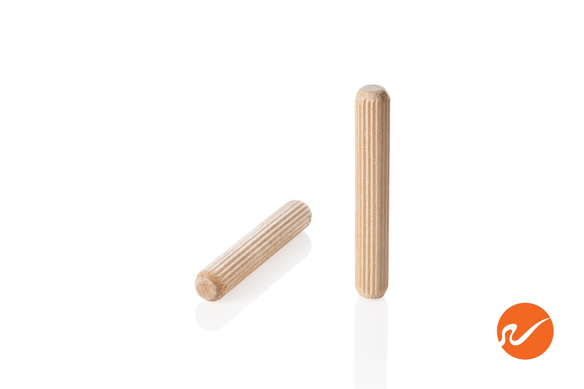 5/16" x 2" Wood Dowel Pins - Multi-Groove - WidgetCo