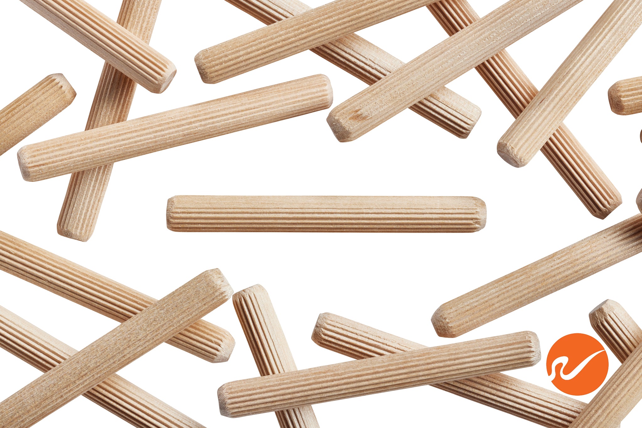 5/16" x 2-3/4" Wood Dowel Pins - Multi-Groove - WidgetCo