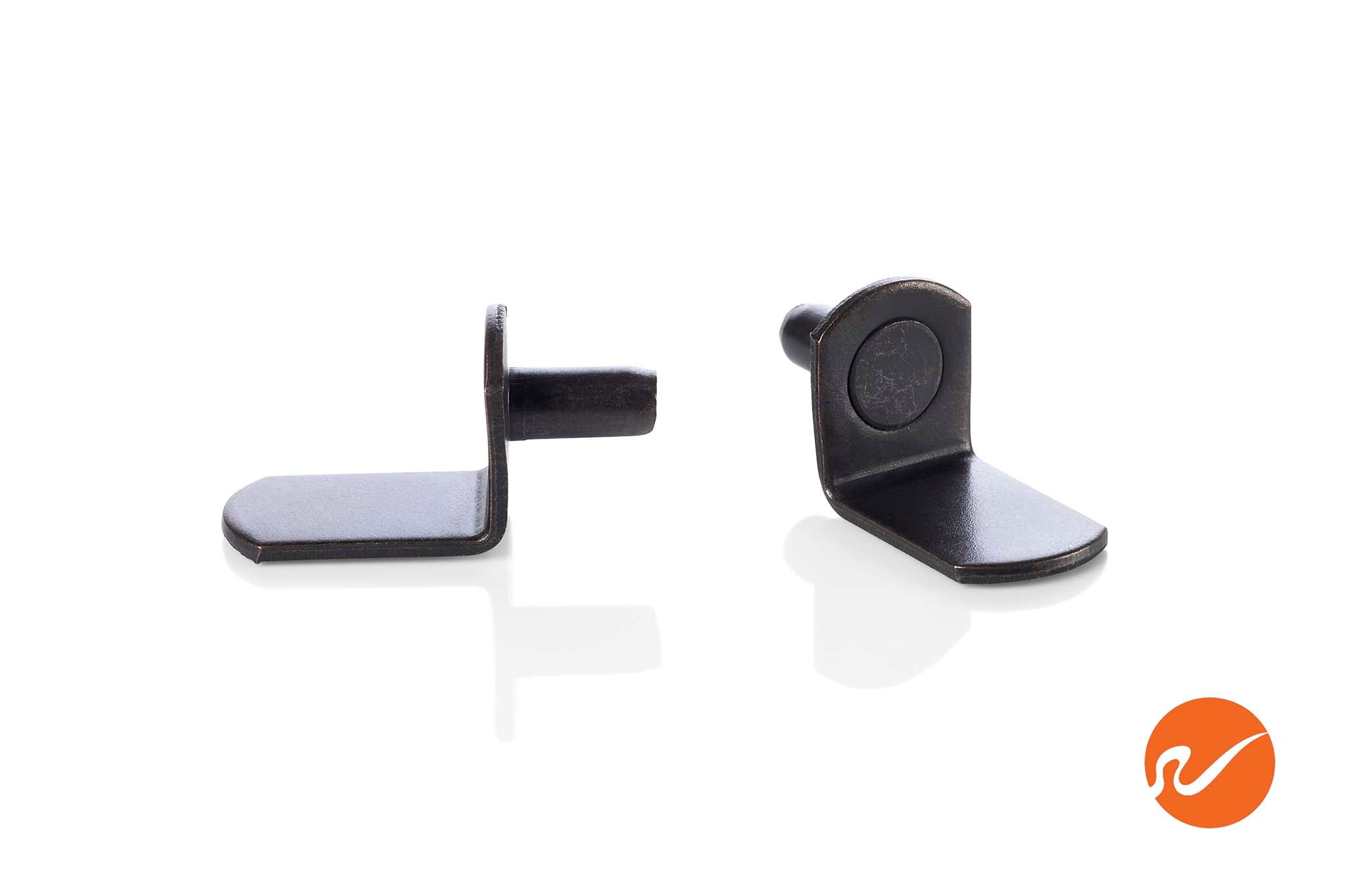 5mm Matte Black "L" Shelf Pins