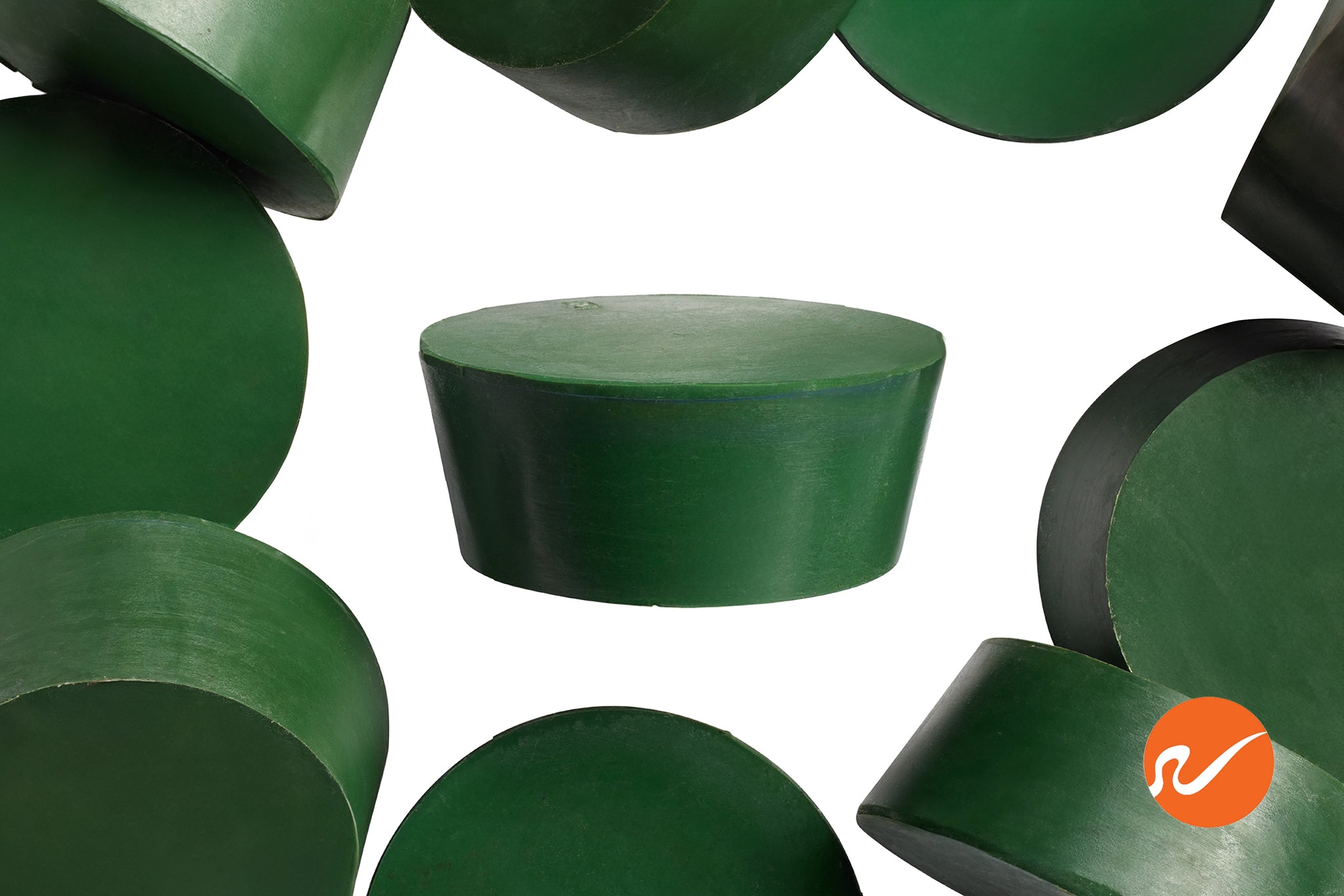 #12 Green Neoprene Rubber Stoppers