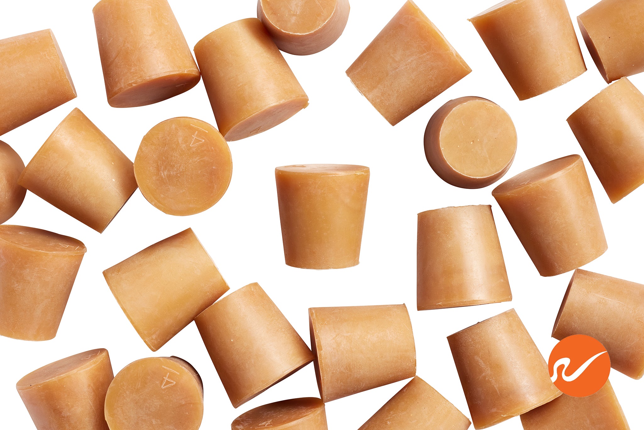 #4 Pure Gum Rubber Stoppers