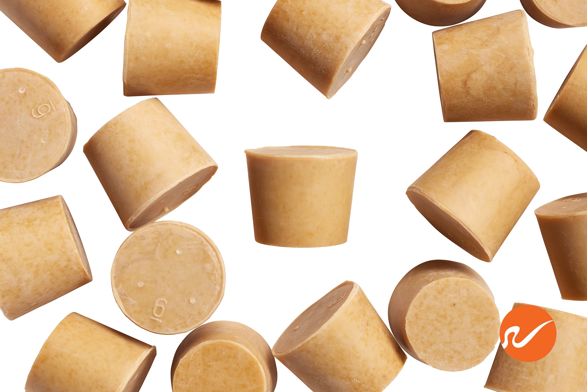 #6 Pure Gum Rubber Stoppers