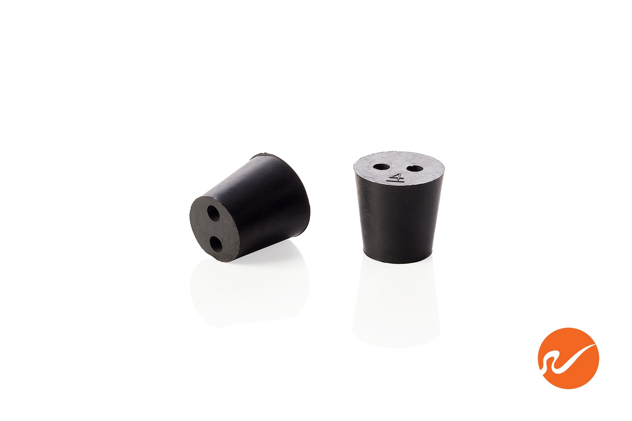 #4 Rubber Stoppers with 2 holes