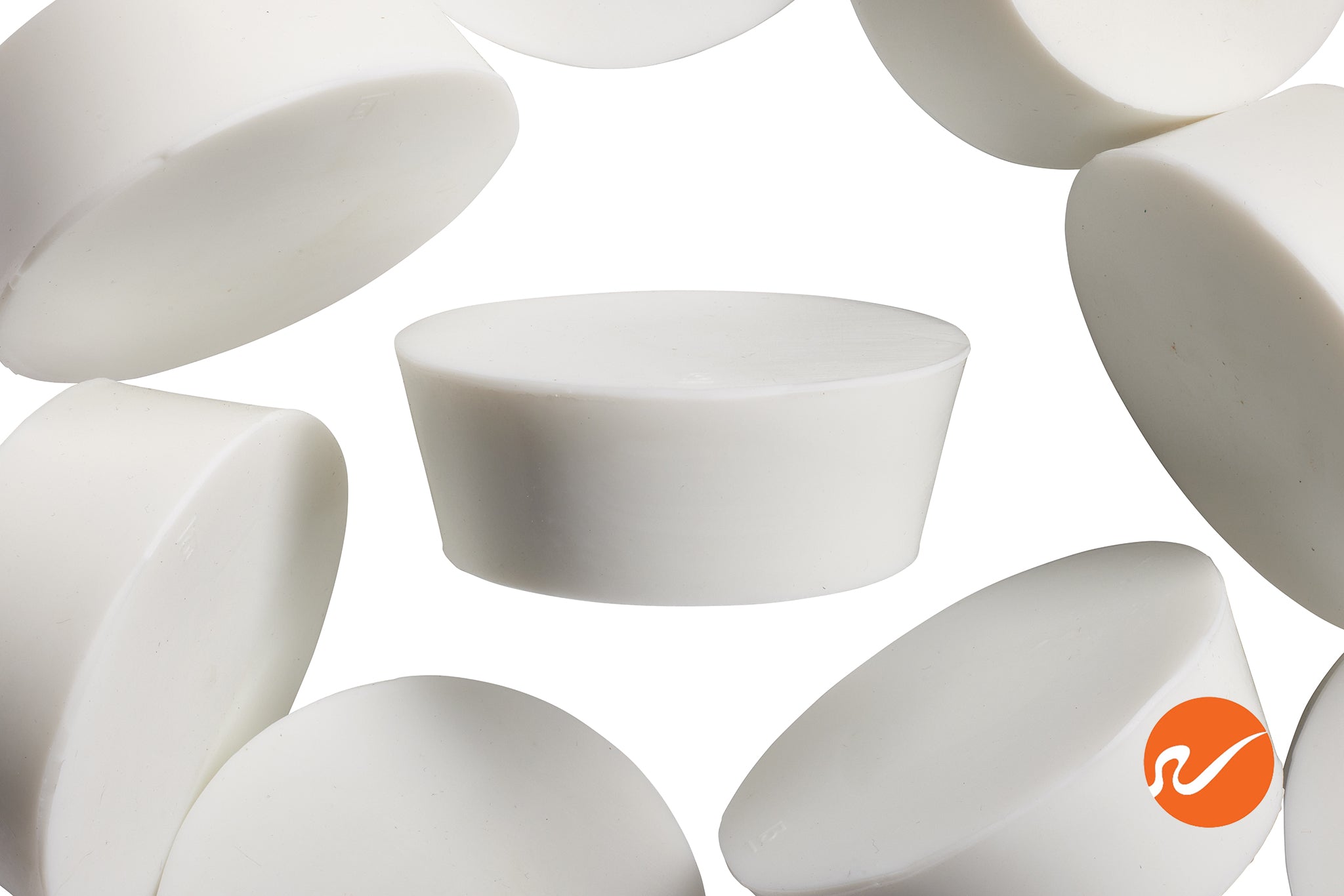 #13 White Silicone Rubber Stoppers