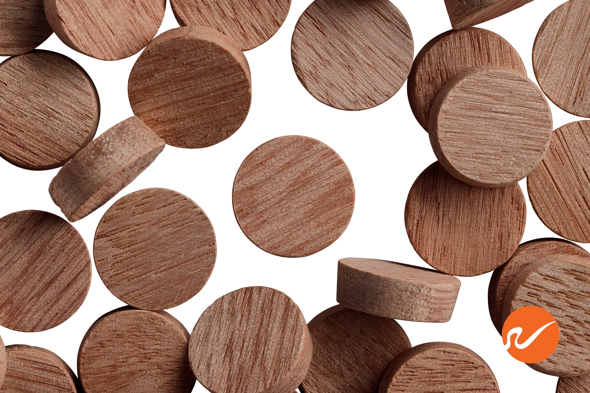 3/4" Mahogany Wood Plugs - Face Grain - WidgetCo